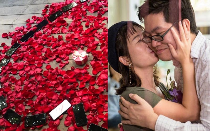 工程師霸氣買了２５支iPhoneX向女友求婚！女友點頭後，現場閨蜜一人送一隻！