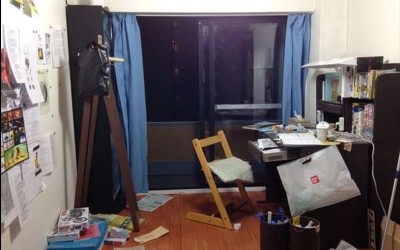 這位日本高中生貼出「他房間的照片」時實在看不出哪裡特別，但從另外一個方向看之後．．大家眼神都呆住了