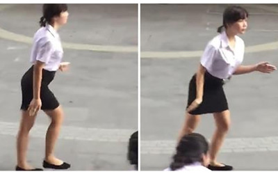 泰國女學生不顧形象「表演火雞出場」，神自信大秀奇葩的舞步...現場尖叫聲不停