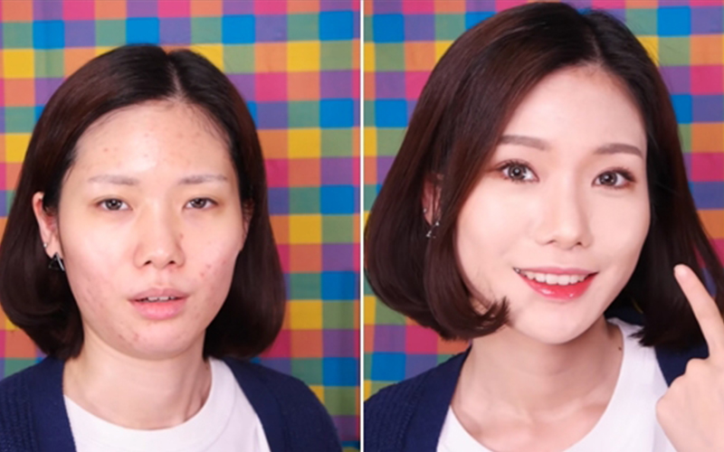詐騙集團？！這個女生的化妝過程證明「韓國女生的好皮膚都是假的」，她們的膚質都是化出來的？！(圖+影)