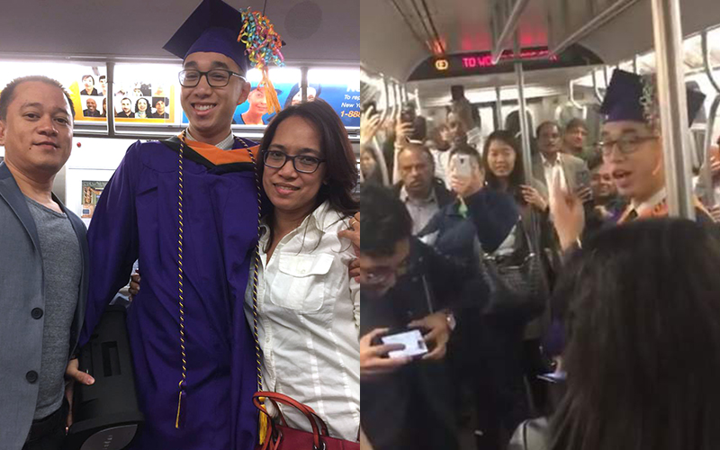 他遇到列車故障趕不及參加畢業典禮，但下一秒車廂裡的人居然為他辦了一生難忘的畢業典禮！（影）