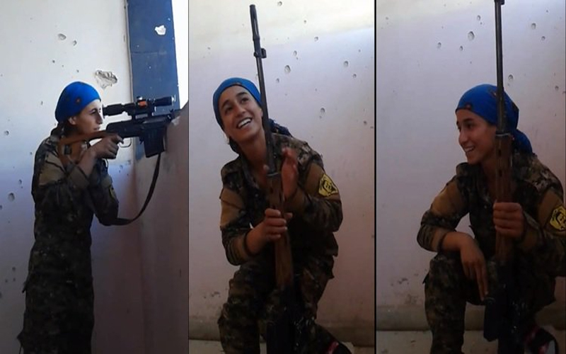 閃過一顆子彈笑著繼續開槍！她狙擊ISIS影片一曝光讓所有人都震驚：真的太帥了（圖+影）