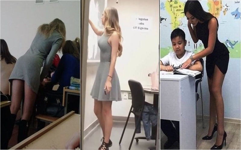 網友：「為什麼國外老師都這麼Ｈ！」當照片攤開竟讓人超石更超羨慕：完全不想下課！