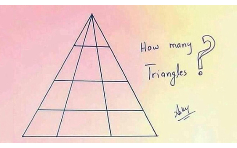 請問「裡面到底有多少個三角形？」10萬網友瘋傳！不過裡頭竟「暗藏陷阱」！？