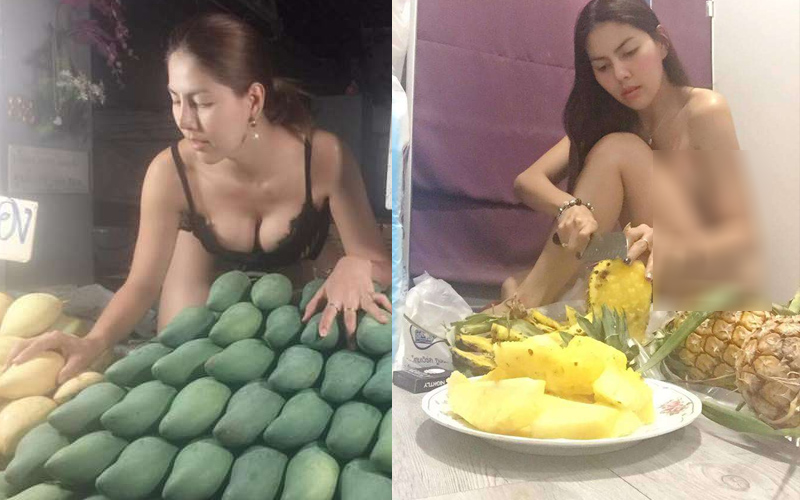 郊區賣芒果生意沒差過！泰國女老闆大方表演「裸體切水果」：清涼解渴～
