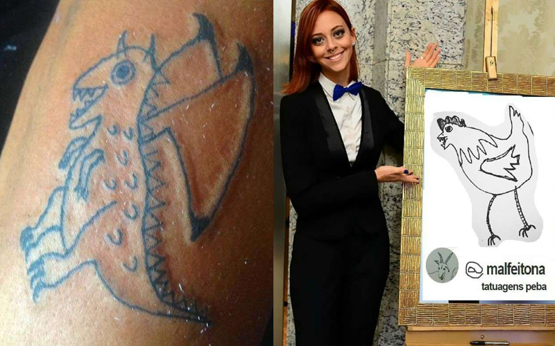 26歲女刺青師繪畫功力只有「火柴人等級」，但客人還是樂意付錢請她刺青。