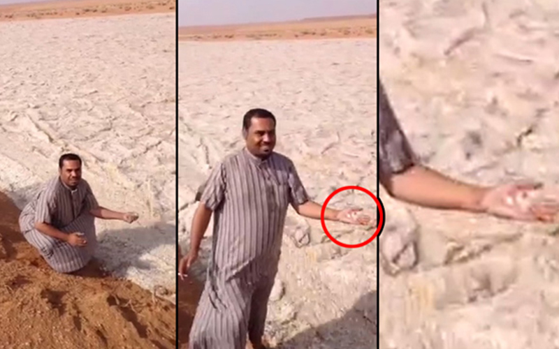 中東沙漠地區驚現當地人都傻眼的「沙河」奇景，沒看到影片真的不會相信是真的！