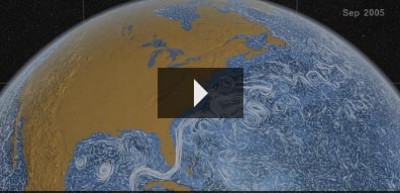 地球洋流縮時攝影。