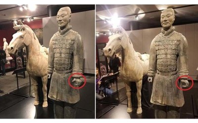 兵馬俑借給美國展覽「左手大拇指竟然被偷回家作紀念」一截手指價值１４萬台幣啊