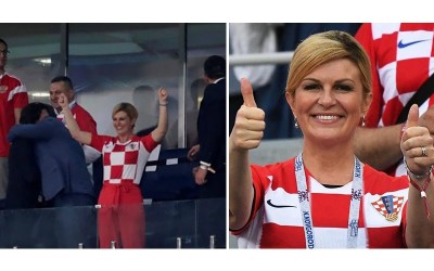 克羅埃西亞女總統爆紅  搭經濟艙飛俄羅斯觀戰  「突襲休息室為球員打氣」：暖翻～