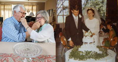 甜蜜老夫妻「同一塊結婚蛋糕吃了49年」！他們決定50周年「要收集屑屑做新的蛋糕」繼續吃