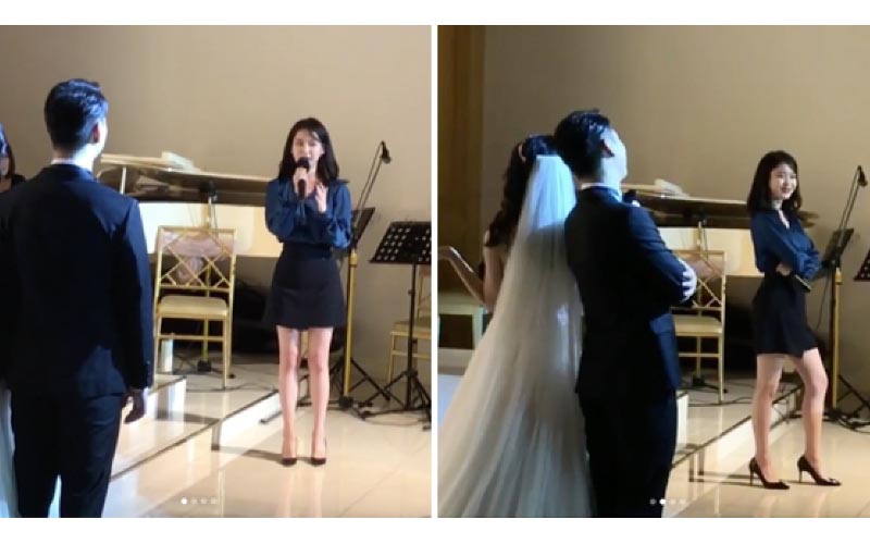 IU驚喜現身伴舞婚禮獻唱《GOOD DAY》狂飆3段式高音！新人舞魂上身像拍MV