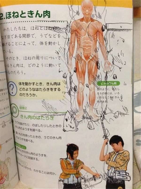 一系列日本學生的超狂課本塗鴉！看到第10張我早餐都吐了．．-1
